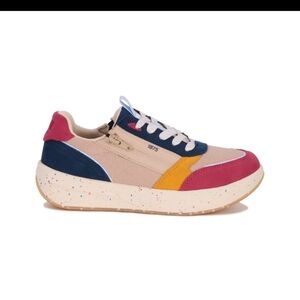 Drew Shoe Women's Orthotic Sneaker Happy - Multi Suede Combo 10839